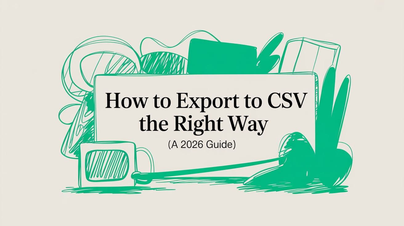 How to Export to CSV The Right Way (A 2026 Guide)